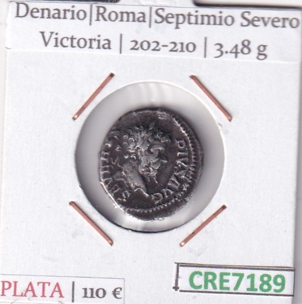 imagen-13-31675.jpg CRE7189 MONEDA DENARIO ROMA SEPTIMIO SEVERO VICTORIA 202-210 - Imagen 1