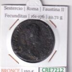 CRE7212 MONEDA SESTERCIO ROMA FAUSTINA II FECUNDITAS 161-176 (DESCRIP. EN FOTOS)
