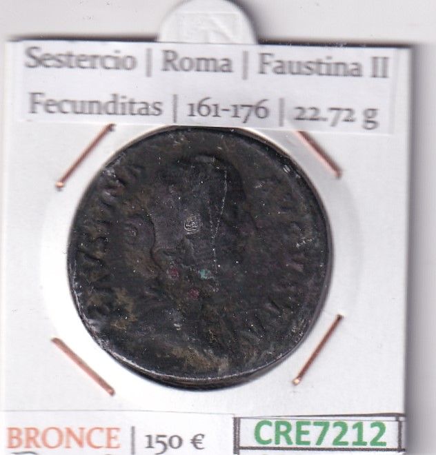 imagen-13-31698.jpg CRE7212 MONEDA SESTERCIO ROMA FAUSTINA II FECUNDITAS 161-176 (DESCRIP. EN FOTOS) - Imagen 1