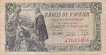 CRBS2704 BILLETE ESPAÑA 5 PESETAS 1945 SERIE J BC
