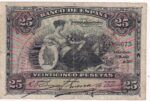 CRBS2707 BILLETE ESPAÑA 25 PESETAS 1907 SIN SERIE MBC