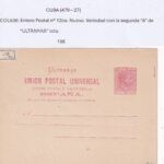 CRCOL636 CUBA ENTERO POSTAL Nº 12CA (VER DESCRIPCION EN FOTO)
