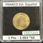 CRE7245 MONEDA ESPAÑA ESTADO ESPAÑOL 1 PESETA 1963 *66