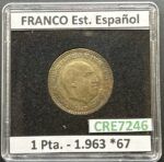 CRE7246 MONEDA ESPAÑA ESTADO ESPAÑOL 1 PESETA 1963 *67