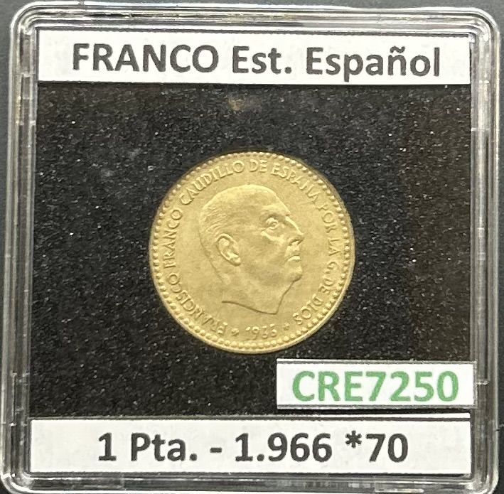 imagen-13-31838.jpg CRE7250 MONEDA ESPAÑA ESTADO ESPAÑOL 1 PESETA 1966 *70 - Imagen 1