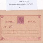 CRCOL662 CUBA ENTERO POSTAL Nº 17 (VER DESCRIPCION EN FOTO)