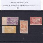CRCOL680 SELLOS ANDORRA Nº NE14, NE 17, NE18 NE22 VER DESCRIP. EN FOTO