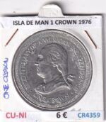 CR4359 MONEDA ISLA DE MAN 1 CROWN 1976 CU-NI