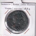 CRE7256 MONEDA ROMAMA SESTERCIO ROMA JULIA MAMEA VENUS 222-235