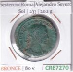 CRE7270 MONEDA ROMAMA SESTERCIO ROMA ALEJANDRO SEVERO SOL 233