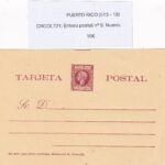CRCOL721 PUERTO RICO ENTERO POSTAL Nº 9 (VER DESCRIPCION EN FOTO)