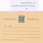 CRCOL722 PUERTO RICO ENTERO POSTAL Nº 10 (VER DESCRIPCION EN FOTO)