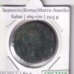 CRE7316 MONEDA ROMANA SESTERCIO ROMA MARCO AURELIO SALUS 169-170