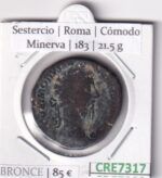 CRE7317 MONEDA ROMANA SESTERCIO ROMA COMODO MINERVA 183