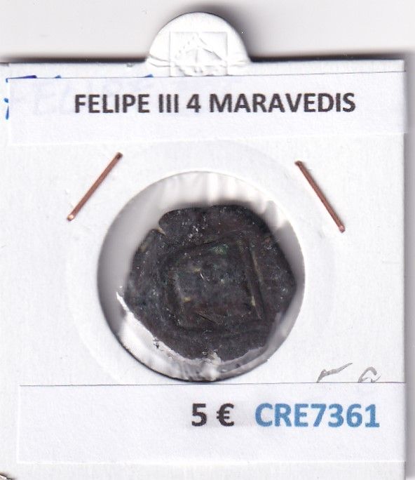imagen-13-32186.jpg CRE7361 MONEDA ESPAÑA FELIPE III 4 MARAVEDIS - Imagen 1