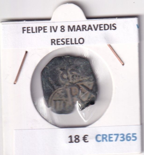 imagen-13-32190.jpg CRE7365 MONEDA ESPAÑA FELIPE IV 8 MARAVEDIS RESELLO - Imagen 1