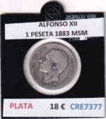 CRE7377 MONEDA ESPAÑA ALFONSO XII 1 PESETA 1883 MSM