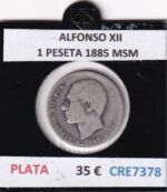 CRE7378 MONEDA ESPAÑA ALFONSO XII 1 PESETA 1885 MSM
