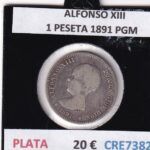 CRE7382 MONEDA ESPAÑA ALFONSO XIII 1 PESETA 1891 PGM