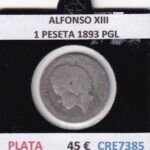 CRE7385 MONEDA ESPAÑA ALFONSO XIII 1 PESETA 1893 PGL