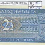 CRJ2221 BILLETE ANTILLAS HOLANDESAS 2,5 GULDEN 1970 P-21a