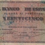 CRBS1772 BILLETE ESPAÑA 25 PESETAS 1938 SERIE E BC