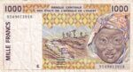 CRBX2500 BILLETE AFRICA OESTE 1000 FRANCOS BC
