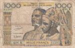 CRBX2501 BILLETE AFRICA OESTE 1000 FRANCOS MC