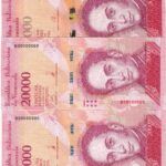 CRBX2563 5 BILLETE VENEZUELA 20000 BOLIVARES 2016 SERIE A000 Y B000 S7C