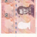 CRBX2564 4 BILLETES VENEZUELA 50 BOLIVARES 2018 PRUEBAS PROGRESIVAS S/C