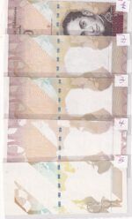 CRBX2566 10 BILLETES VENEZUELA 100 BOLIVARES 2015 PRUEBAS PROGRESIVAS