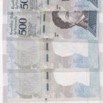 CRBX2567 5 BILLETES VENEZUELA 500 BOLIVARES 2016 PRUEBAS PROGRESIVAS