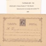 CRCOL831 ENTERO POSTAL FILIPINAS Nº 11B VER DESCRIPCON EN FOTO
