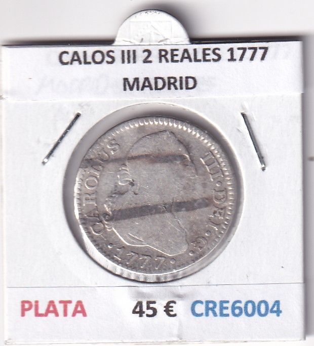 imagen-13-32474.jpg CRE6004 MONEDA ESPAÑA CARLOS III 2 REALES 1777 MADRID - Imagen 1