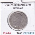 CRE7439 MONEDA ESPAÑA CARLOS III 2 REALES 1788 SEVILLA C
