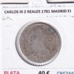 CRE7446 MONEDA ESPAÑA CARLOS III 2 REALES 1781 MADRID FJ