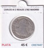 CRE7447 MONEDA ESPAÑA CARLOS III 2 REALES 1782 MADRID