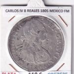 CRE7635 MONEDA ESPAÑA CARLOS IV 8 REALES 1805 MEXICO FM PLATA