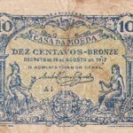 CRBX2581 BILLETE PORTUGAL 10 CENTAVOS 1917 USADO