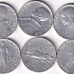 L112 LOTE 10 MONEDAS VATICANO 10 LIRAS 1950 MBC