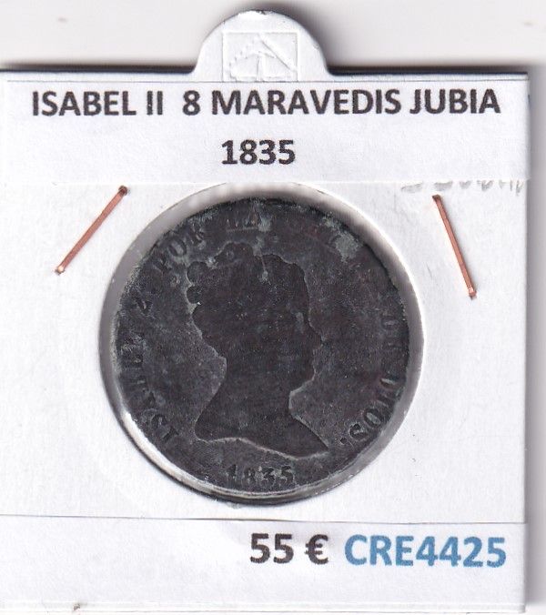 imagen-13-32927.jpg CRE4425 MONEDA ESPAÑA ISABEL II 8 MARAVEDIS JUBIA 1835 - Imagen 1