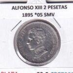 CRE7903 MONEDA ESPAÑA ALFONSO XIII 2 PESETA2 1895 *05 SMV  PLATA