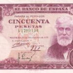 CRBS1843 BILLETE ESPAÑA 50 PESETAS 1951 SERIE A MBC