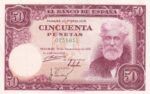 CRBS1844 BILLETE ESPAÑA 50 PESETAS 1951 SIN SERIE EBC