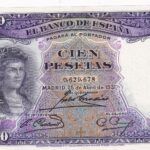 CRBS1848 BILLETE ESPAÑA 100 PESETAS 1931 SIN SERIE EBC