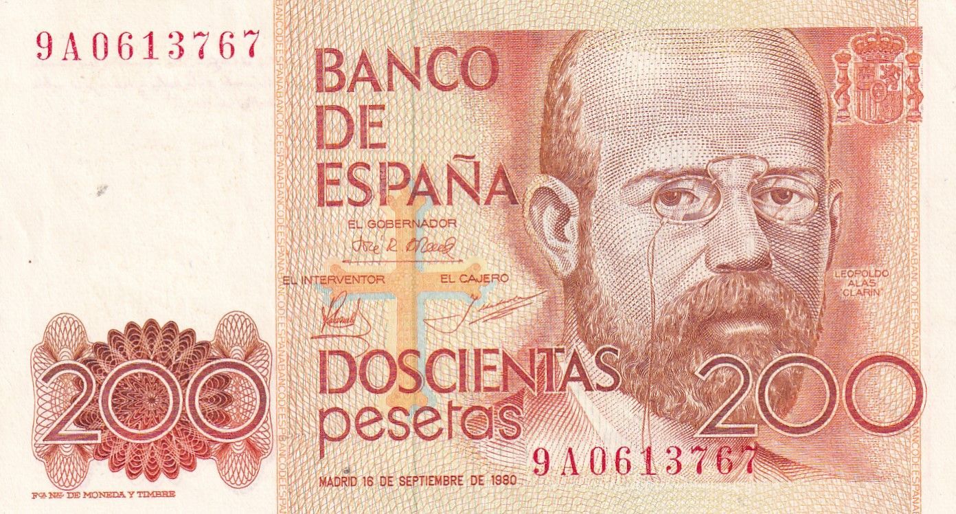 imagen-13-33110.jpg CRBS1857 BILLETE ESPAÑA 200 PESETAS 1980 SERIE 9A ESPECIAL MBC - Imagen 1