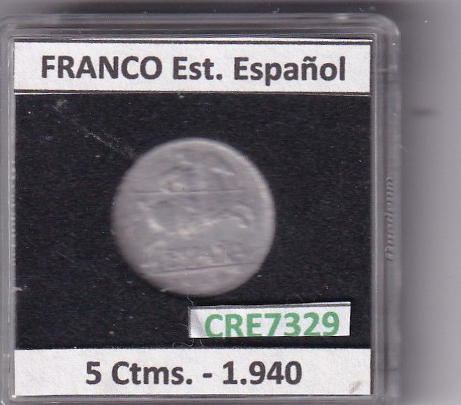 imagen-13-33228.jpg CRE7329 MONEDA ESPAÑA ESTADO ESPAÑOL 5 CENTIMOS 1940 - Imagen 1