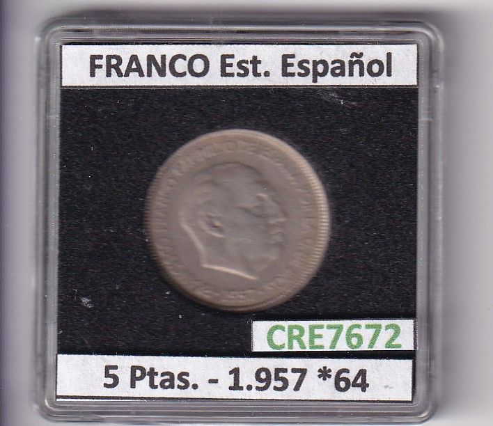imagen-13-33246.jpg CRE7672 MONEDA ESPAÑA ESTADO ESPAÑOL 5 PESETAS 1957 *64 - Imagen 1