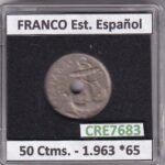 CRE7683 MONEDA ESPAÑA ESTADO ESPAÑOL 50 CENTIMOS 1963 *65