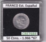 CRE7684 MONEDA ESPAÑA ESTADO ESPAÑOL 50 CENTIMOS 1966 *67